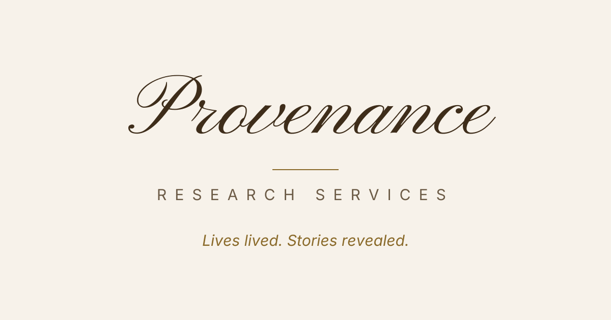 Provenance Research Services | Genealogy & Family History Research